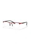 Ray Ban Ray-ban 54mm Square Optical Glasses In White