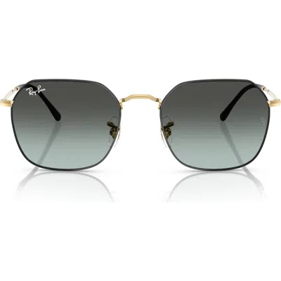 Ray Ban Ray-ban 55mm Gradient Geometric Sunglasses In Black Gradient