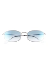 Ray Ban Ray-ban 55mm Gradient Irregular Sunglasses In Blue