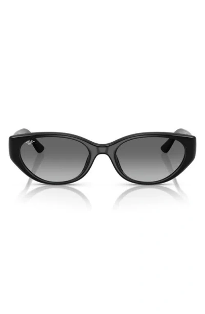 Ray Ban Ray-ban 55mm Gradient Pillow Sunglasses In Black