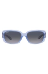 Ray Ban Ray-ban 55mm Gradient Polarized Pillow Sunglasses In Gold