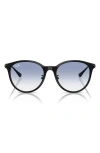 Ray Ban Ray-ban 55mm Gradient Round Sunglasses In Black