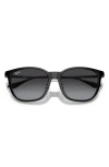 Ray Ban 55mm Gradient Square Sunglasses In Black