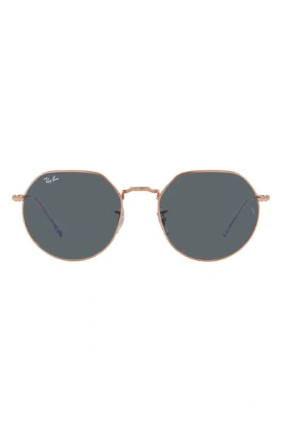 Ray Ban 55mm Jack Irregular Sunglasses In Blue