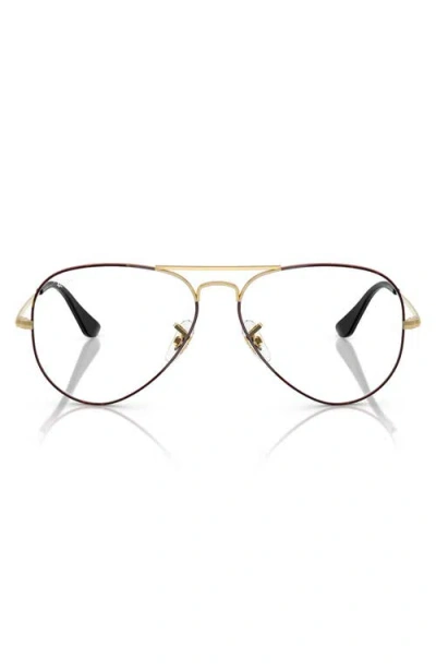 Ray Ban Ray-ban 55mm Optical Glasses In Black