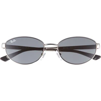 Ray Ban Ray-ban 55mm Oval Sunglasses In Blue