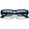 Ray Ban Ray-ban 55mm Pillow Sunglasses In Black/dark Grey