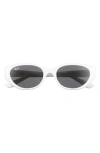 Ray Ban Ray-ban 55mm Pillow Sunglasses In White