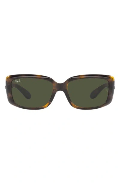 Ray Ban 55mm Polarized Pillow Sunglasses In Havana