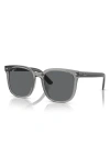 Ray Ban Ray-ban 55mm Polarized Square Sunglasses In Transparent Grey