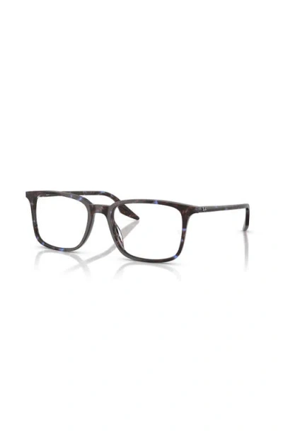 Ray Ban Ray-ban 55mm Rectangle Optical Glasses In Gold