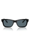 Ray Ban 55mm Rectangular Sunglasses In Black