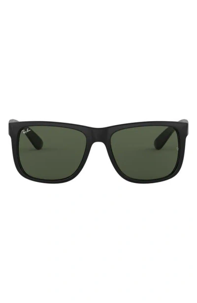 Ray Ban 55mm Rectangular Sunglasses In Black