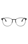 RAY BAN 55MM SEMI RIMLESS ROUND OPTICAL GLASSES