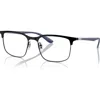 Ray Ban Ray-ban 55mm Square Optical Glasses In Black