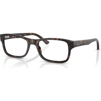 Ray Ban Ray-ban 55mm Square Optical Glasses In Black