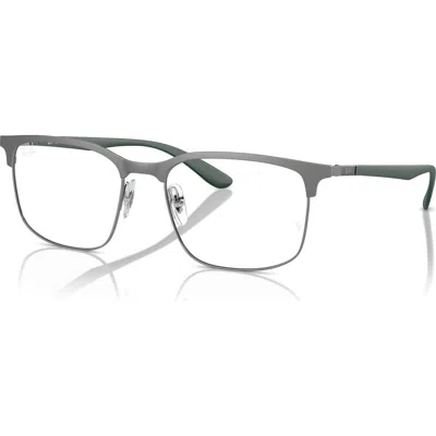 Ray Ban Ray-ban 55mm Square Optical Glasses In Gray