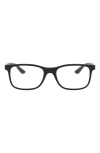 Ray Ban 55mm Square Optical Glasses In Matte Black