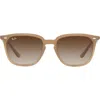 Ray Ban Rb4362 Square-frame Acetate Sunglasses In Turtledove/gradient Brown