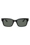 Ray Ban 55mm Wayfarer Sunglasses In Shiny Black