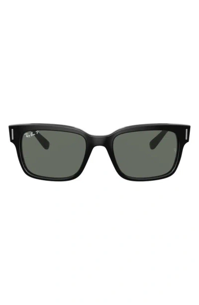 Ray Ban 55mm Wayfarer Sunglasses In Shiny Black