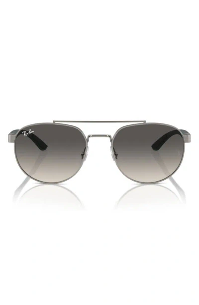 Ray Ban 56mm Gradient Irregular Sunglasses In Gunmetal