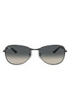 Ray Ban 56mm Gradient Pilot Sunglasses In Black