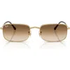 Ray Ban Ray-ban 56mm Gradient Rectangle Sunglasses In Gold Flash