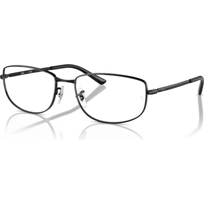 Ray Ban Ray-ban 56mm Irregular Optical Glasses In Black