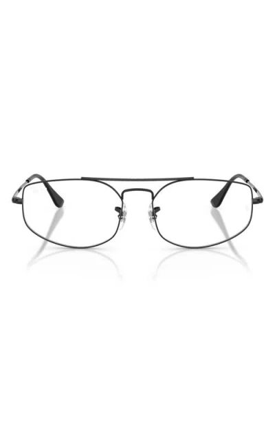 Ray Ban Ray-ban 56mm Irregular Optical Glasses In Black