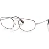 Ray Ban Ray-ban 56mm Irregular Optical Glasses In Brown