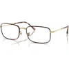 Ray Ban Ray-ban 56mm Irregular Optical Glasses In Brown
