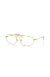 Ray Ban Ray-ban 56mm Irregular Optical Glasses In Gold