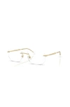 Ray Ban Ray-ban 56mm Irregular Optical Glasses In Gold