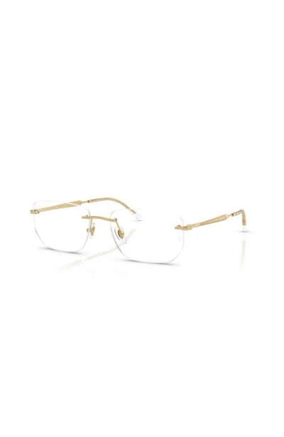 Ray Ban Ray-ban 56mm Irregular Optical Glasses In Gold