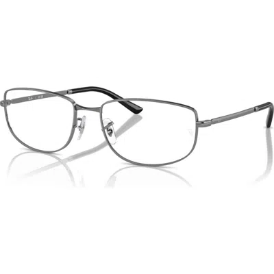 Ray Ban Ray-ban 56mm Irregular Optical Glasses In Gray
