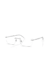 Ray Ban Ray-ban 56mm Irregular Optical Glasses In Silver