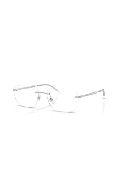 Ray Ban Ray-ban 56mm Irregular Optical Glasses In Silver