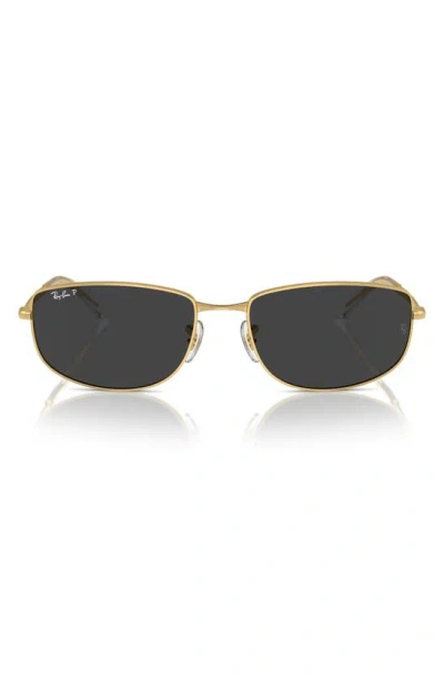 Ray Ban 56mm Irregular Sunglasses In Gold Flash