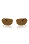 Ray Ban Ray-ban 56mm Irregular Sunglasses In Gold/brown
