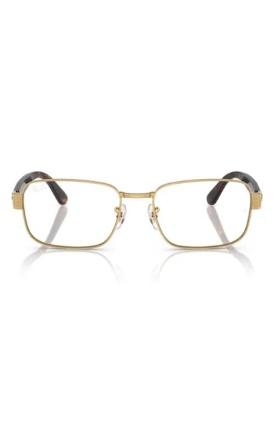Ray Ban Ray-ban 56mm Pillow Optical Glasses In Gold Flash