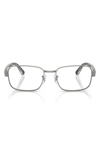 Ray Ban Ray-ban 56mm Pillow Optical Glasses In Gunmetal