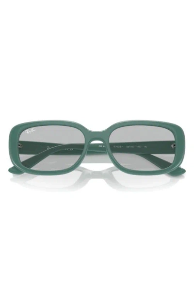 Ray Ban 56mm Pillow Rectangular Sunglasses In Dark Green