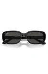 Ray Ban 56mm Pillow Rectangular Sunglasses In Dark Grey/ Black