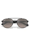 Ray Ban 56mm Polarized Irregular Sunglasses In Black