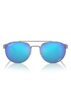 Ray Ban 56mm Polarized Irregular Sunglasses In Gunmetal