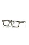 Ray Ban Ray-ban 56mm Rectangle Optical Glasses In Black