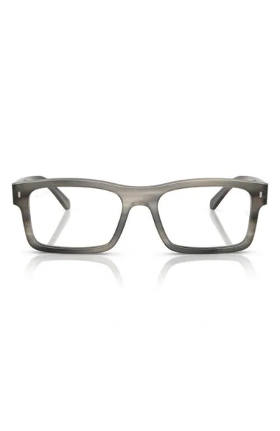Ray Ban Ray-ban 56mm Rectangle Optical Glasses In Havana Gradient