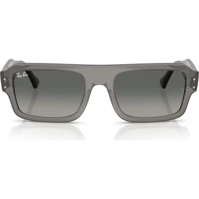 Ray Ban Ray-ban 56mm Rectangular Sunglasses In Gray