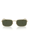 Ray Ban Ray-ban 56mm Rectangular Sunglasses In Gold Flash